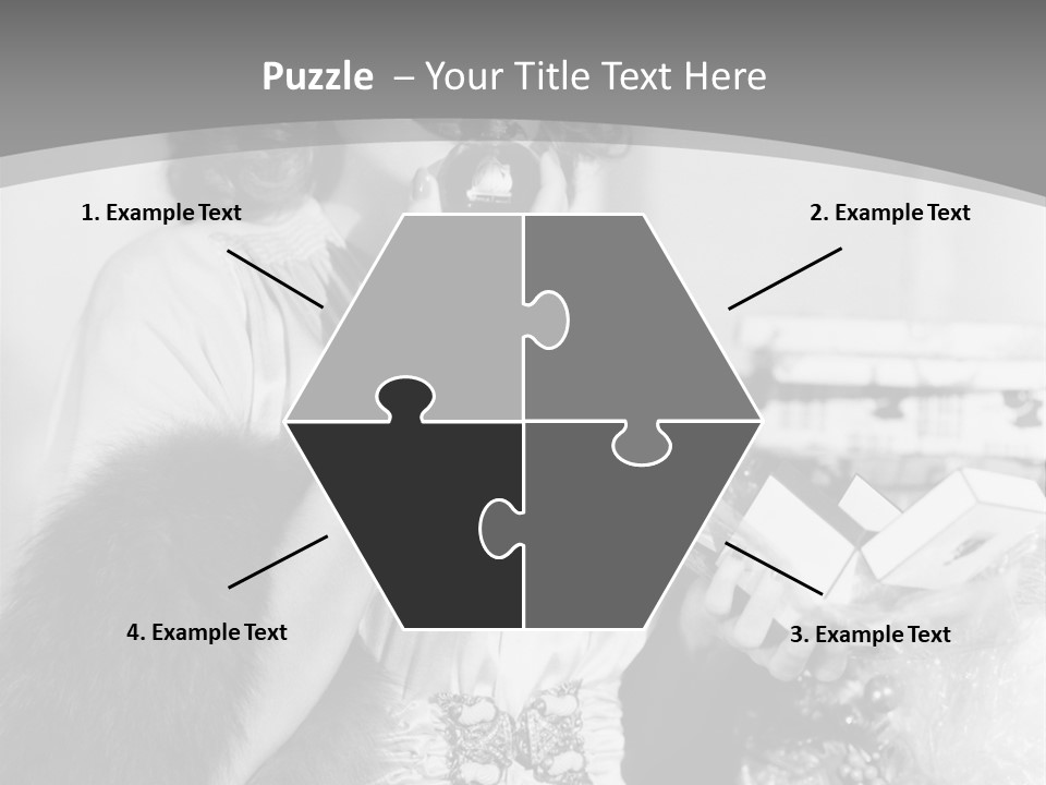 A Woman Talking On A Phone While Wearing A Fur Stole PowerPoint Template