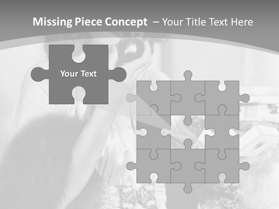 A Woman Talking On A Phone While Wearing A Fur Stole PowerPoint Template