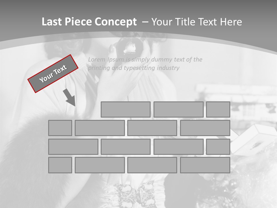 A Woman Talking On A Phone While Wearing A Fur Stole PowerPoint Template