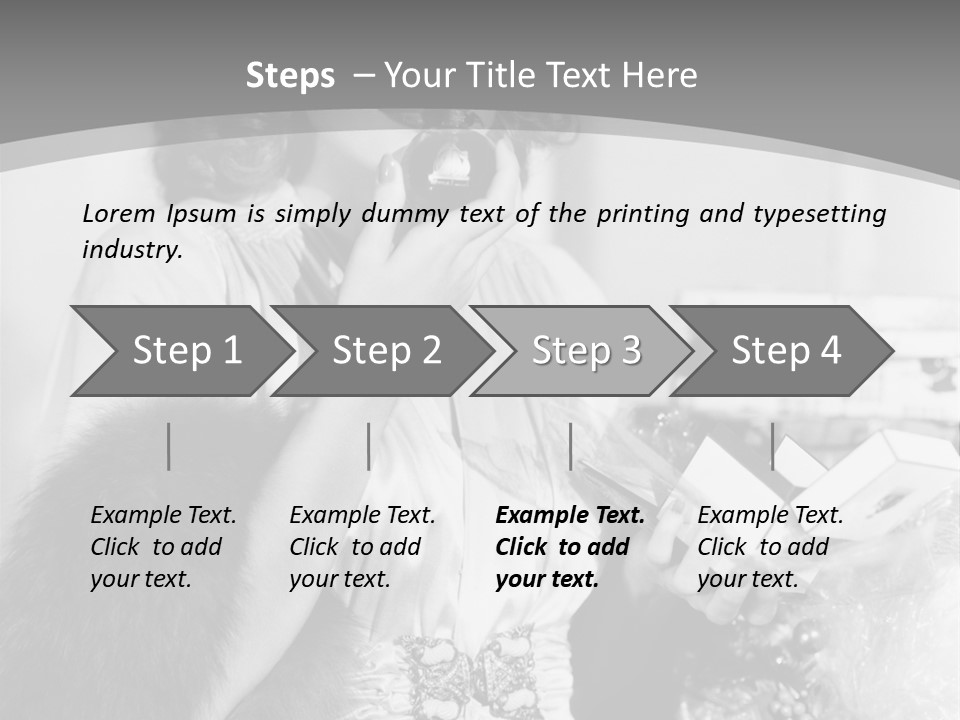 A Woman Talking On A Phone While Wearing A Fur Stole PowerPoint Template