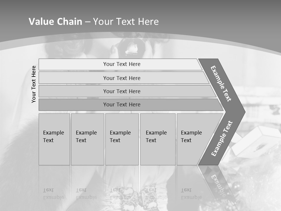 A Woman Talking On A Phone While Wearing A Fur Stole PowerPoint Template