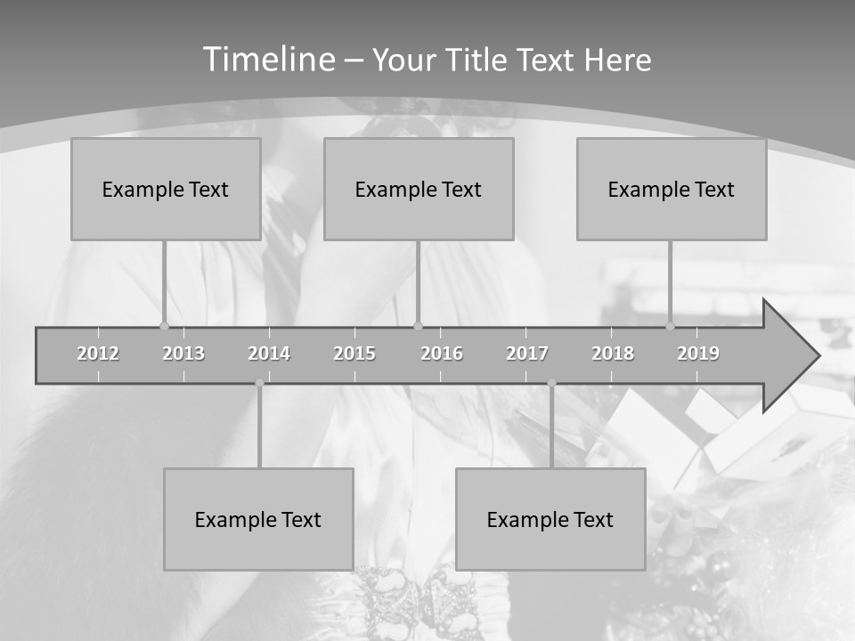 A Woman Talking On A Phone While Wearing A Fur Stole PowerPoint Template