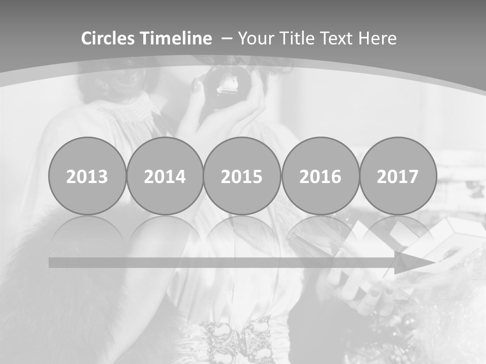 A Woman Talking On A Phone While Wearing A Fur Stole PowerPoint Template