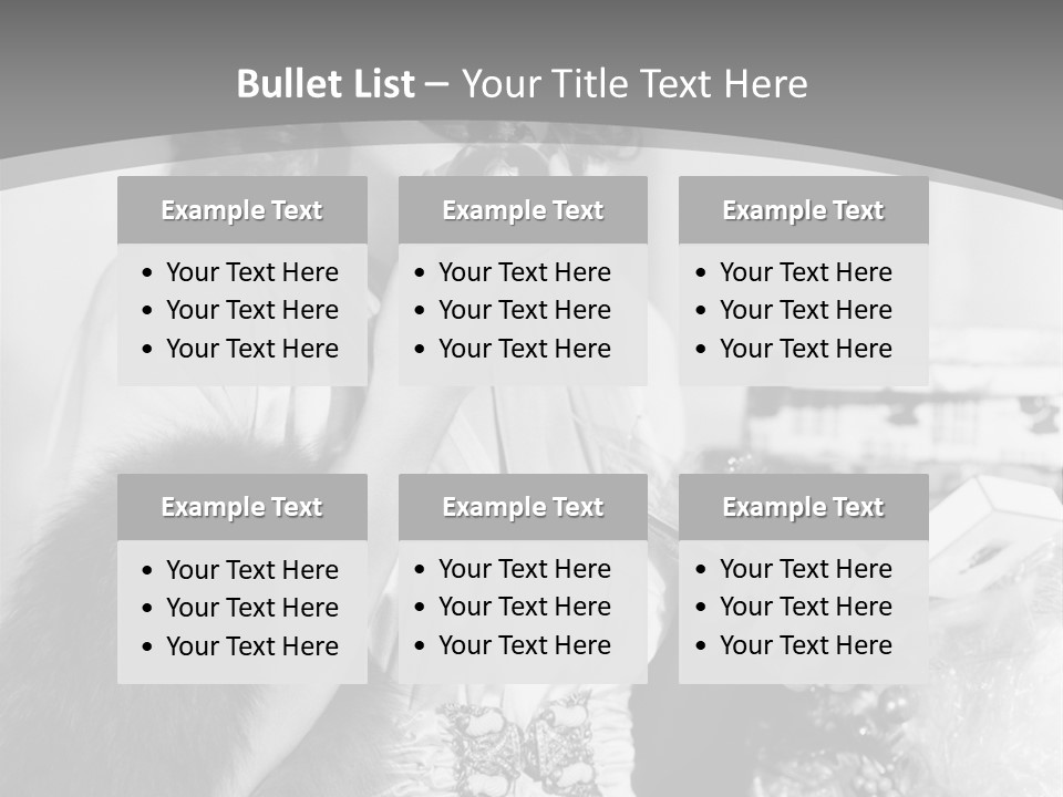 A Woman Talking On A Phone While Wearing A Fur Stole PowerPoint Template