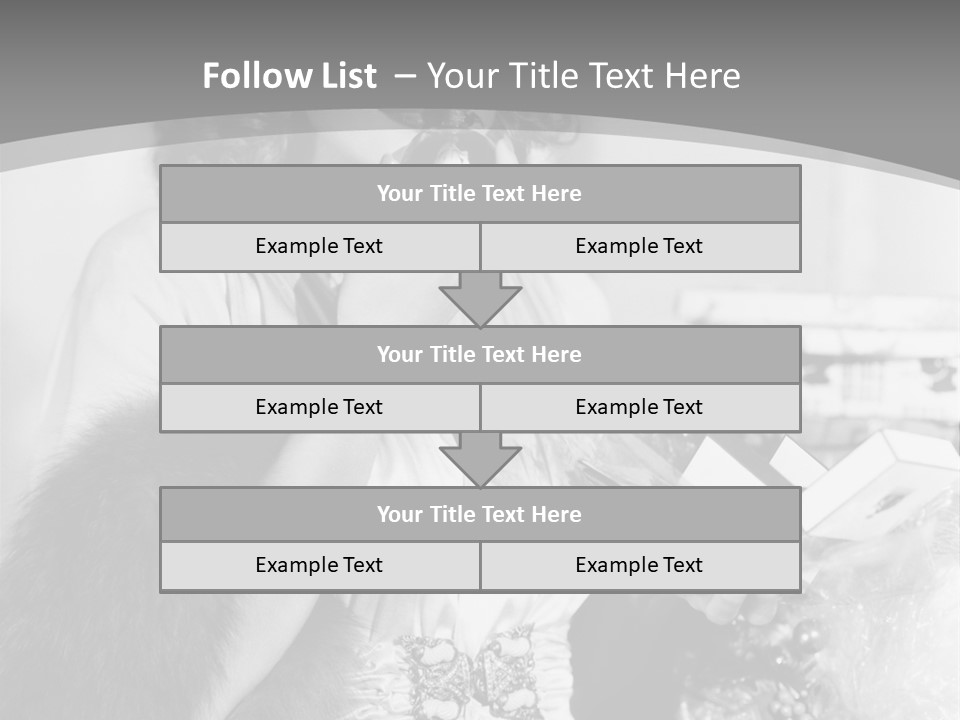 A Woman Talking On A Phone While Wearing A Fur Stole PowerPoint Template