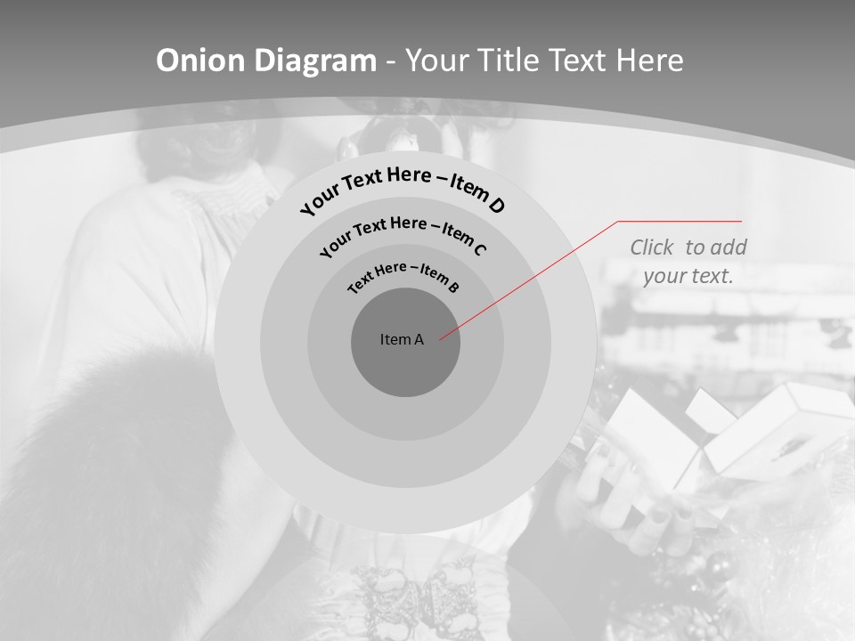 A Woman Talking On A Phone While Wearing A Fur Stole PowerPoint Template