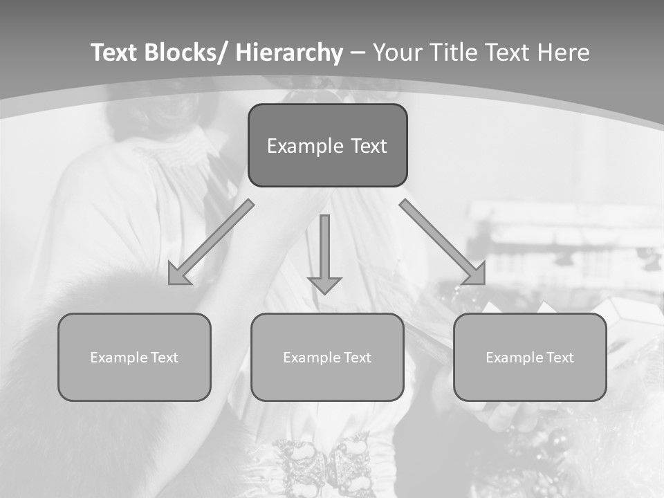 A Woman Talking On A Phone While Wearing A Fur Stole PowerPoint Template