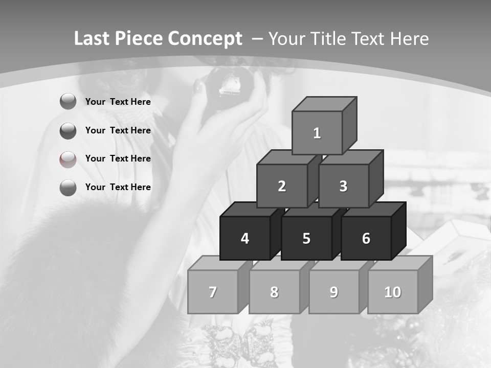 A Woman Talking On A Phone While Wearing A Fur Stole PowerPoint Template