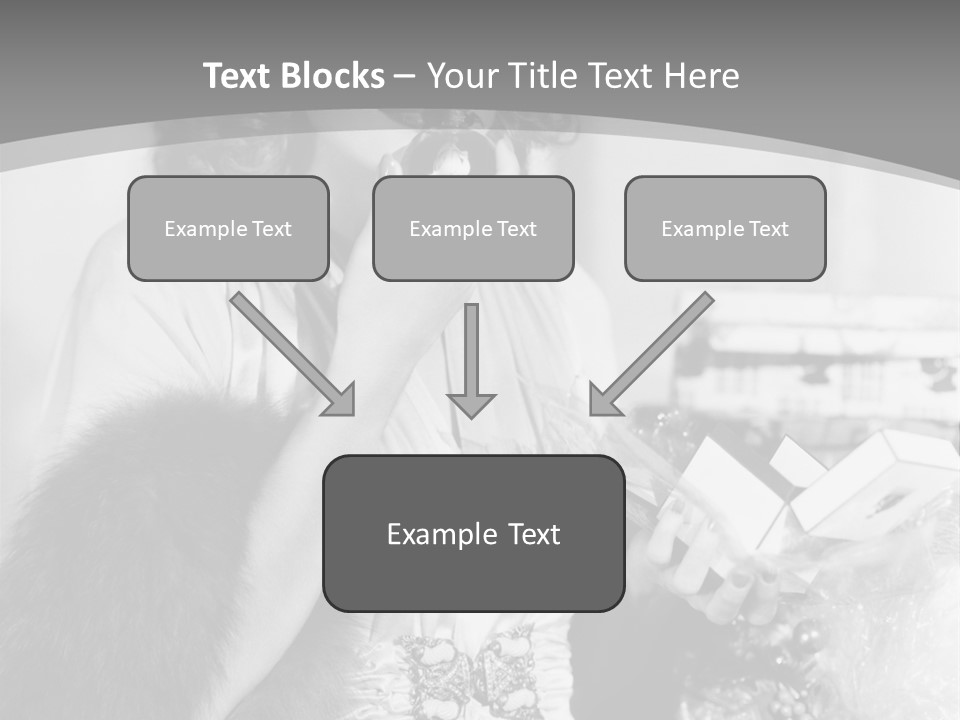 A Woman Talking On A Phone While Wearing A Fur Stole PowerPoint Template