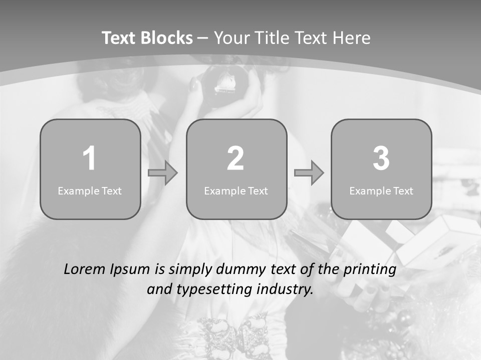 A Woman Talking On A Phone While Wearing A Fur Stole PowerPoint Template