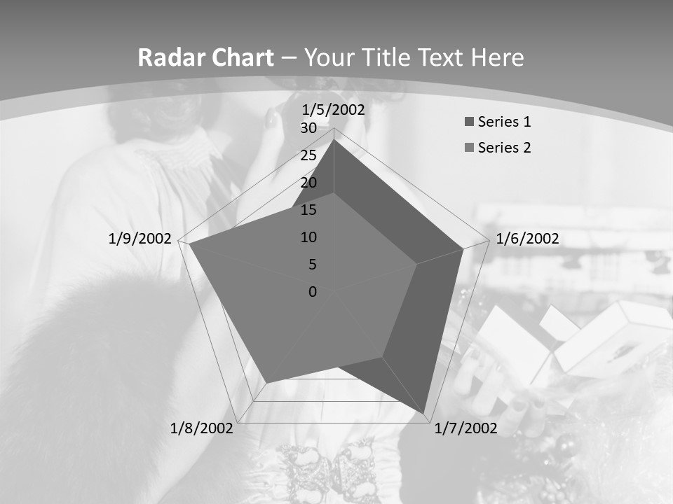 A Woman Talking On A Phone While Wearing A Fur Stole PowerPoint Template