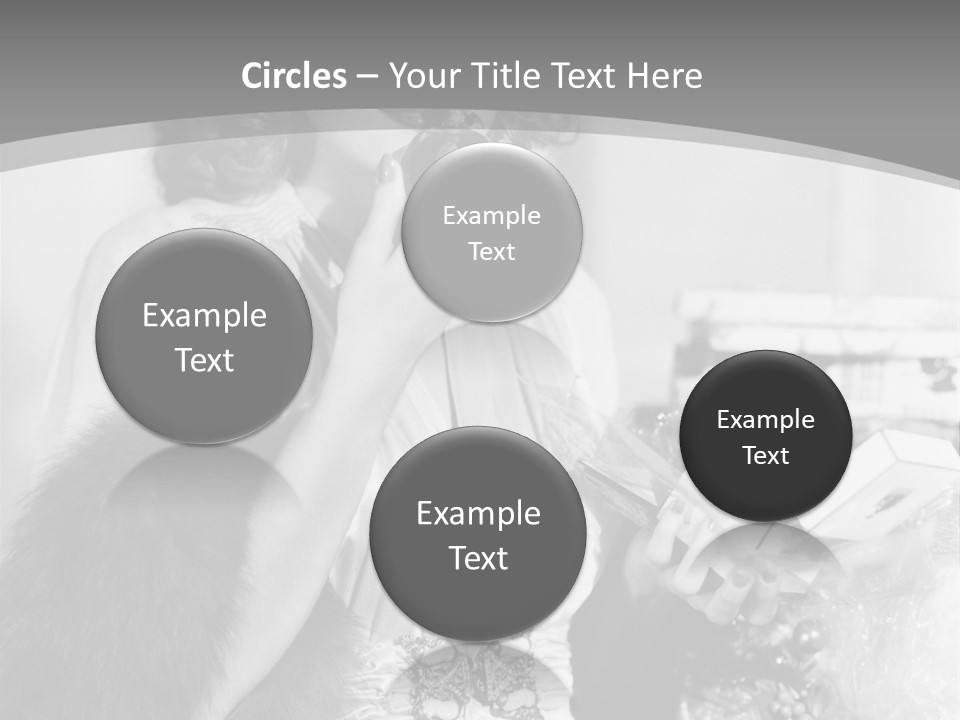 A Woman Talking On A Phone While Wearing A Fur Stole PowerPoint Template