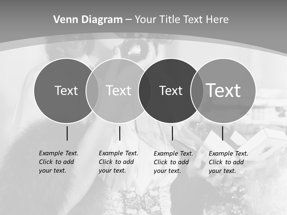 A Woman Talking On A Phone While Wearing A Fur Stole PowerPoint Template