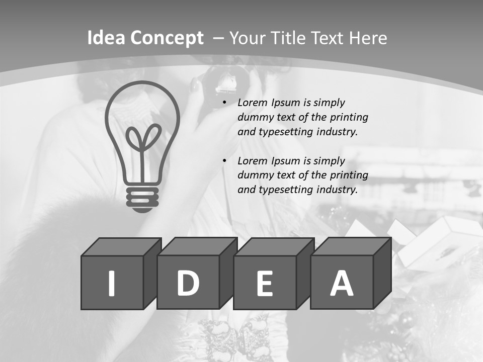 A Woman Talking On A Phone While Wearing A Fur Stole PowerPoint Template