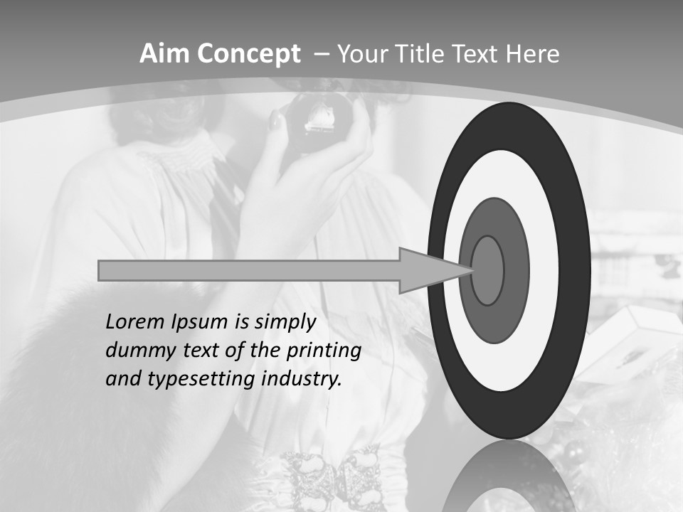 A Woman Talking On A Phone While Wearing A Fur Stole PowerPoint Template