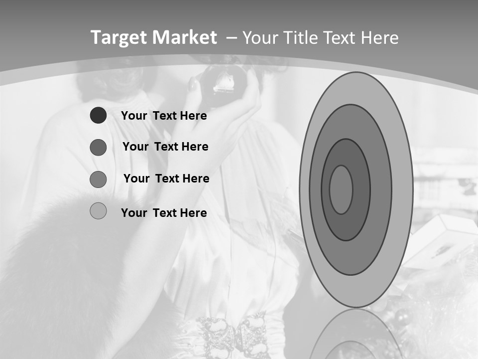 A Woman Talking On A Phone While Wearing A Fur Stole PowerPoint Template