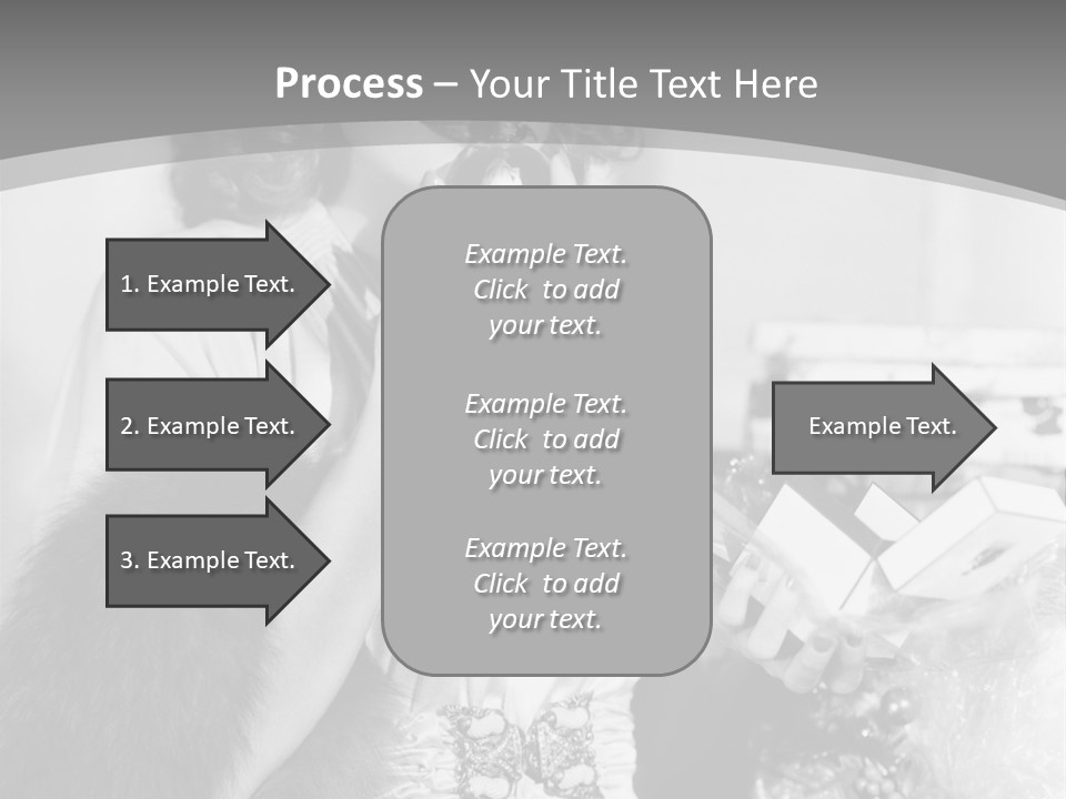 A Woman Talking On A Phone While Wearing A Fur Stole PowerPoint Template