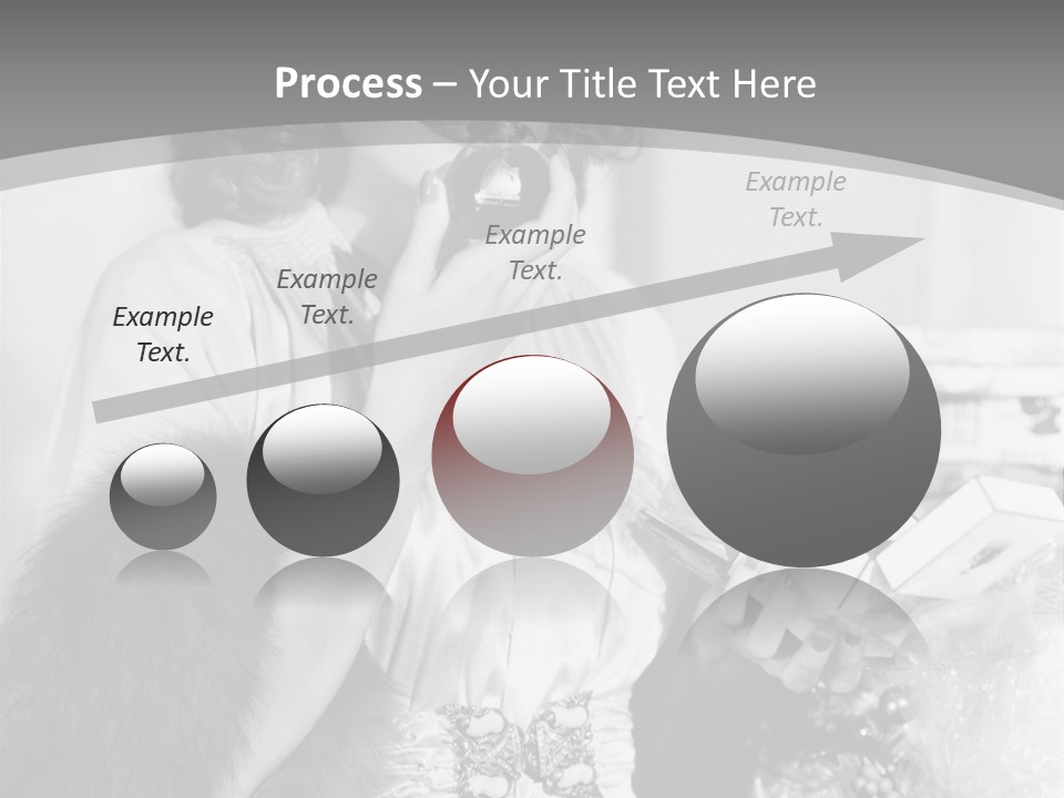 A Woman Talking On A Phone While Wearing A Fur Stole PowerPoint Template