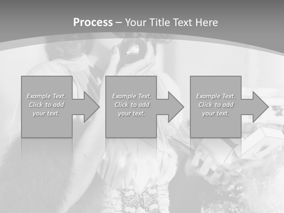 A Woman Talking On A Phone While Wearing A Fur Stole PowerPoint Template