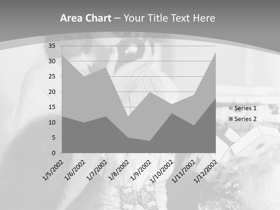 A Woman Talking On A Phone While Wearing A Fur Stole PowerPoint Template