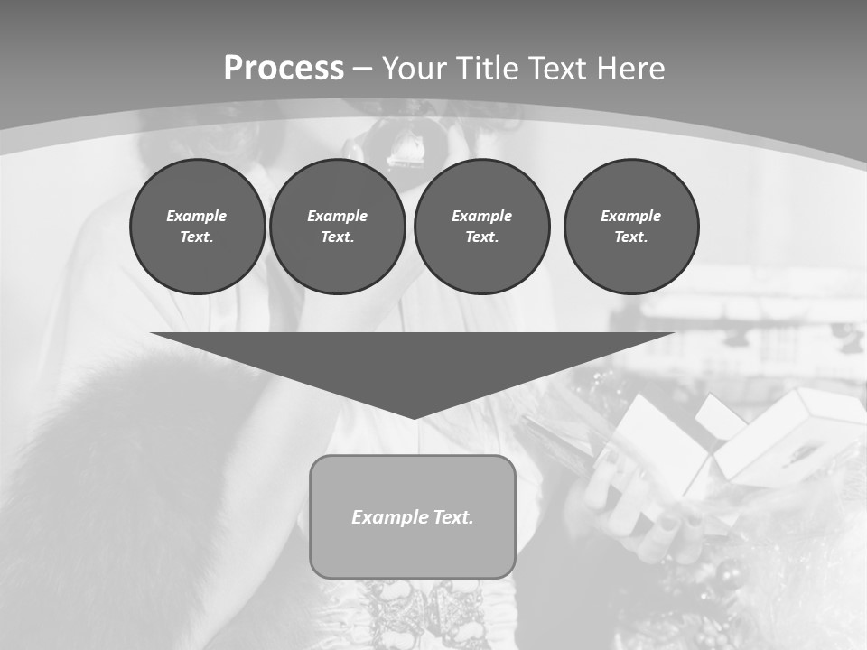 A Woman Talking On A Phone While Wearing A Fur Stole PowerPoint Template