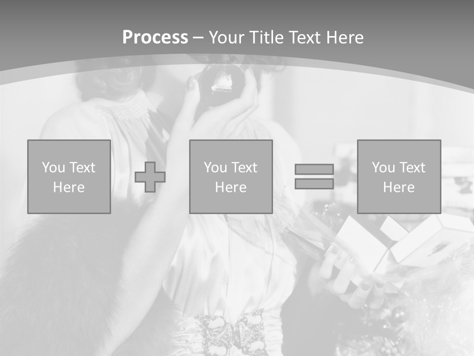 A Woman Talking On A Phone While Wearing A Fur Stole PowerPoint Template