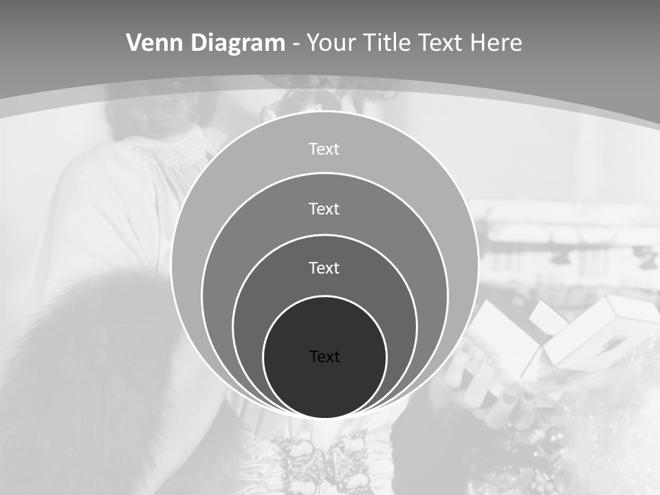 A Woman Talking On A Phone While Wearing A Fur Stole PowerPoint Template