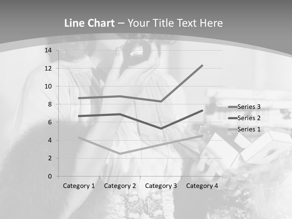 A Woman Talking On A Phone While Wearing A Fur Stole PowerPoint Template