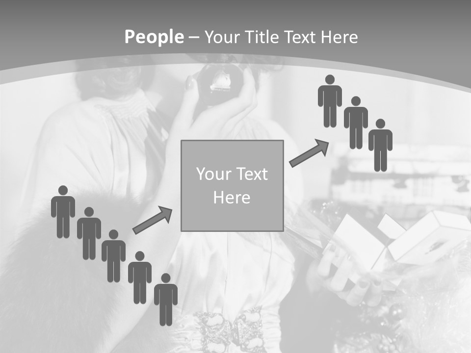 A Woman Talking On A Phone While Wearing A Fur Stole PowerPoint Template