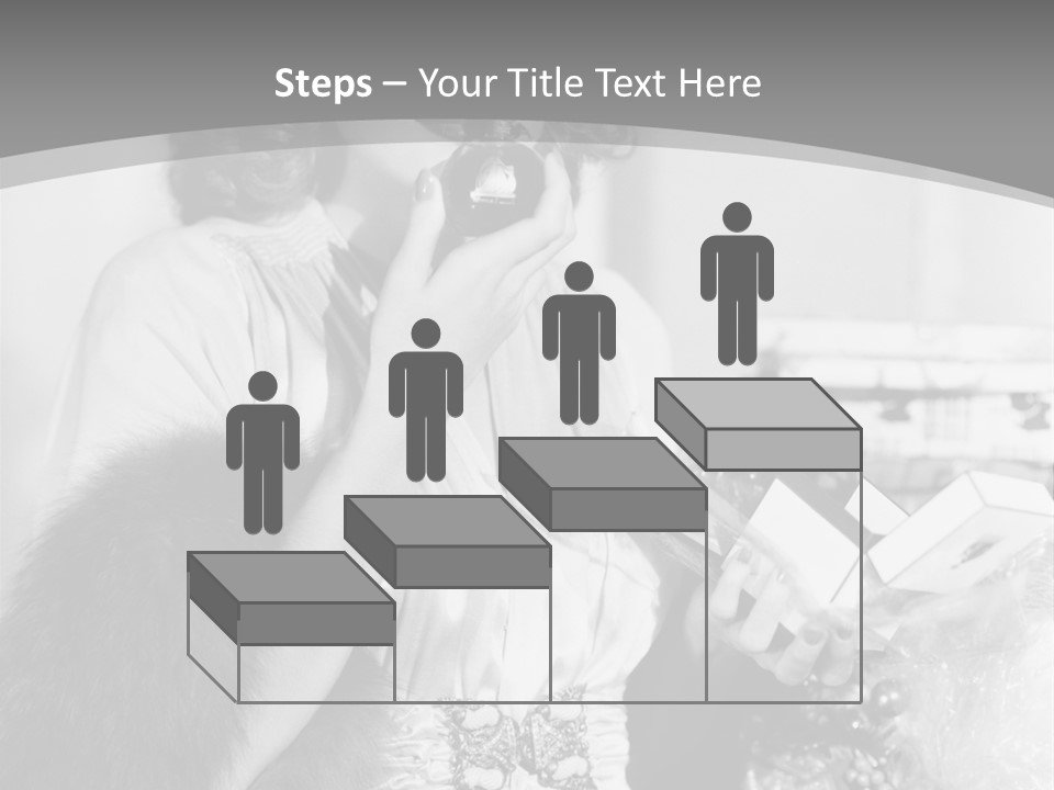 A Woman Talking On A Phone While Wearing A Fur Stole PowerPoint Template