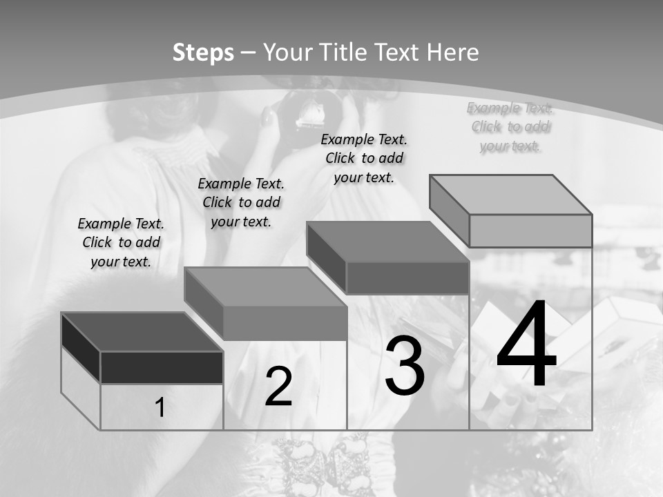 A Woman Talking On A Phone While Wearing A Fur Stole PowerPoint Template