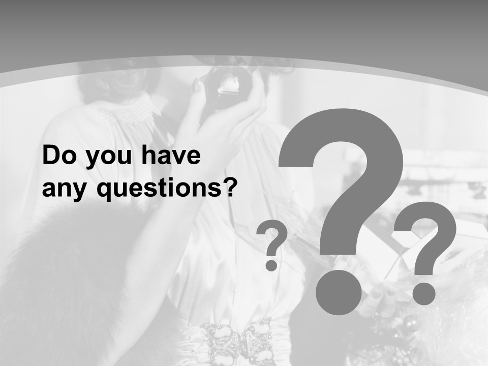 A Woman Talking On A Phone While Wearing A Fur Stole PowerPoint Template