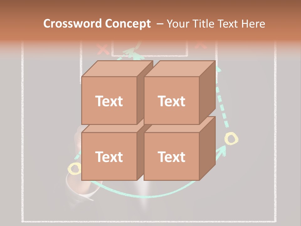 A Man Drawing A Soccer Field On A Blackboard PowerPoint Template