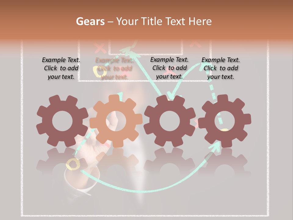 A Man Drawing A Soccer Field On A Blackboard PowerPoint Template