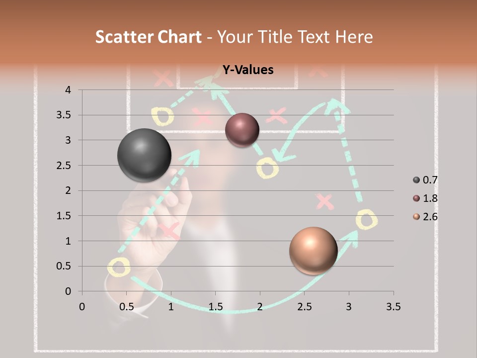 A Man Drawing A Soccer Field On A Blackboard PowerPoint Template