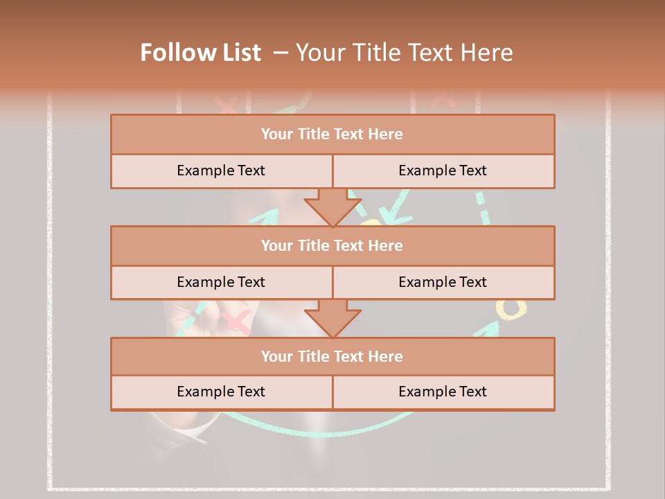 A Man Drawing A Soccer Field On A Blackboard PowerPoint Template