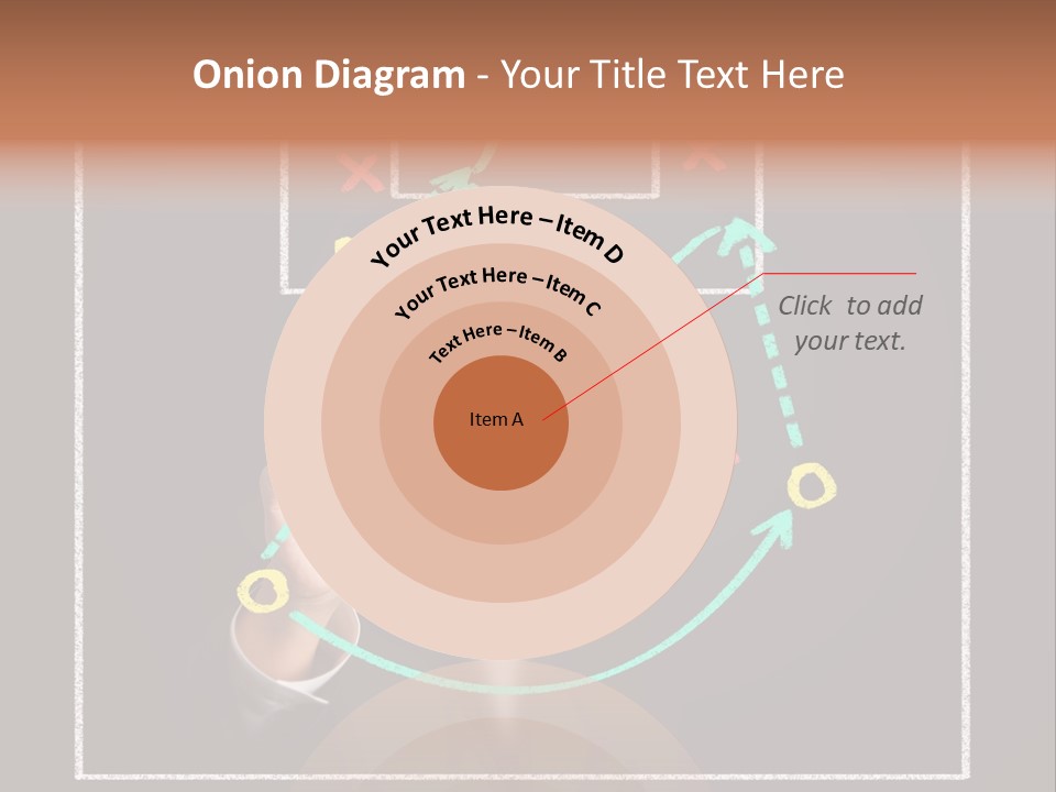 A Man Drawing A Soccer Field On A Blackboard PowerPoint Template