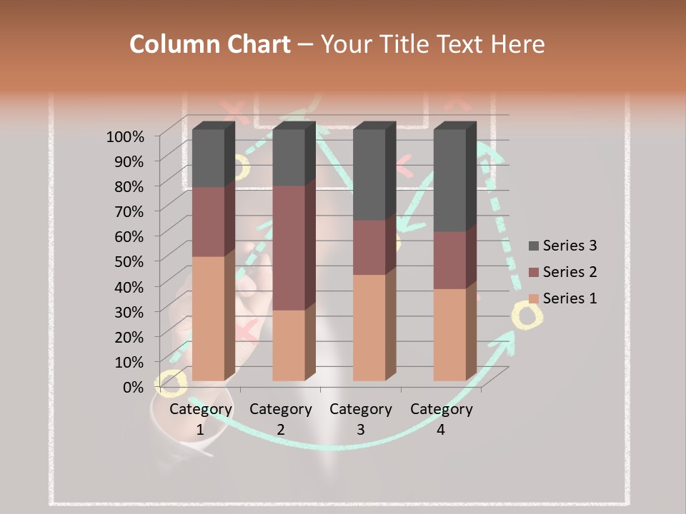 A Man Drawing A Soccer Field On A Blackboard PowerPoint Template