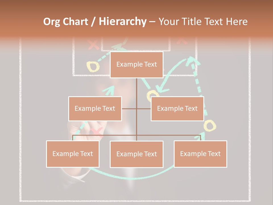 A Man Drawing A Soccer Field On A Blackboard PowerPoint Template
