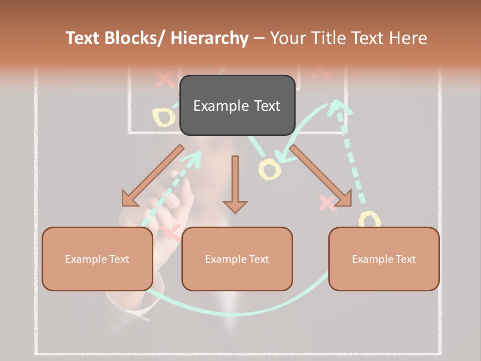 A Man Drawing A Soccer Field On A Blackboard PowerPoint Template
