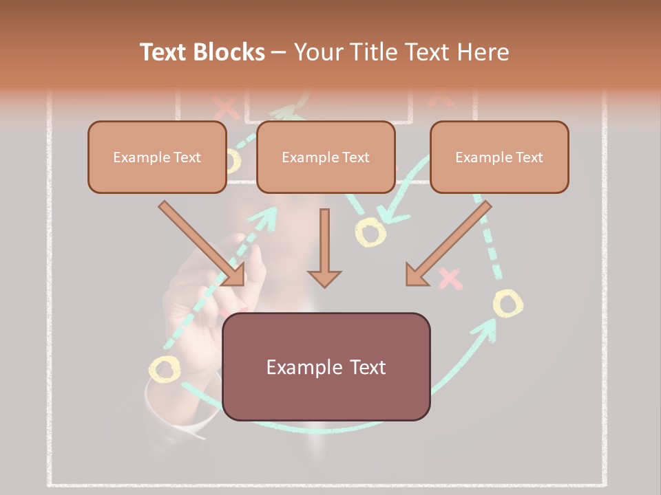 A Man Drawing A Soccer Field On A Blackboard PowerPoint Template