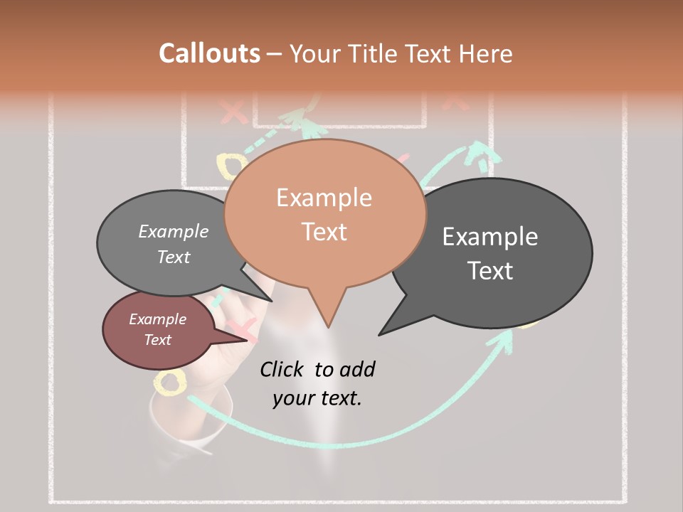 A Man Drawing A Soccer Field On A Blackboard PowerPoint Template