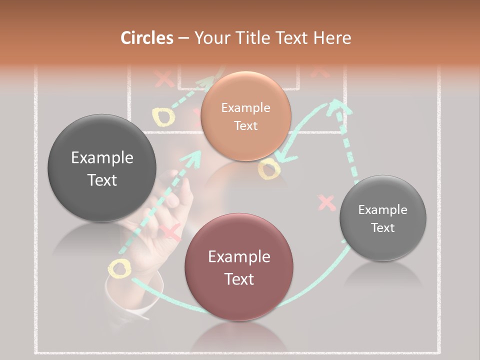 A Man Drawing A Soccer Field On A Blackboard PowerPoint Template