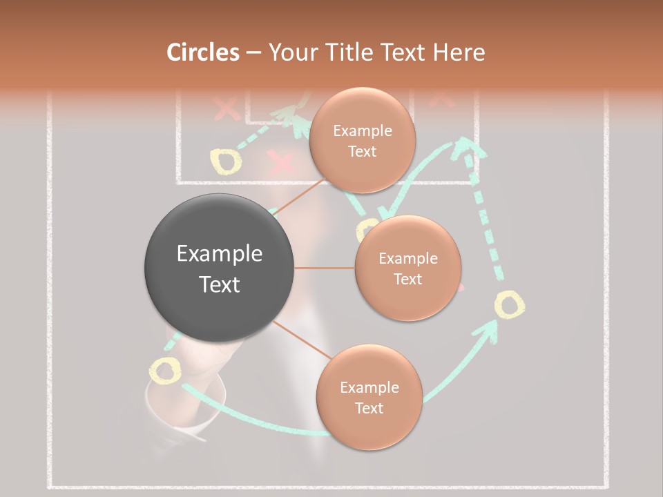 A Man Drawing A Soccer Field On A Blackboard PowerPoint Template