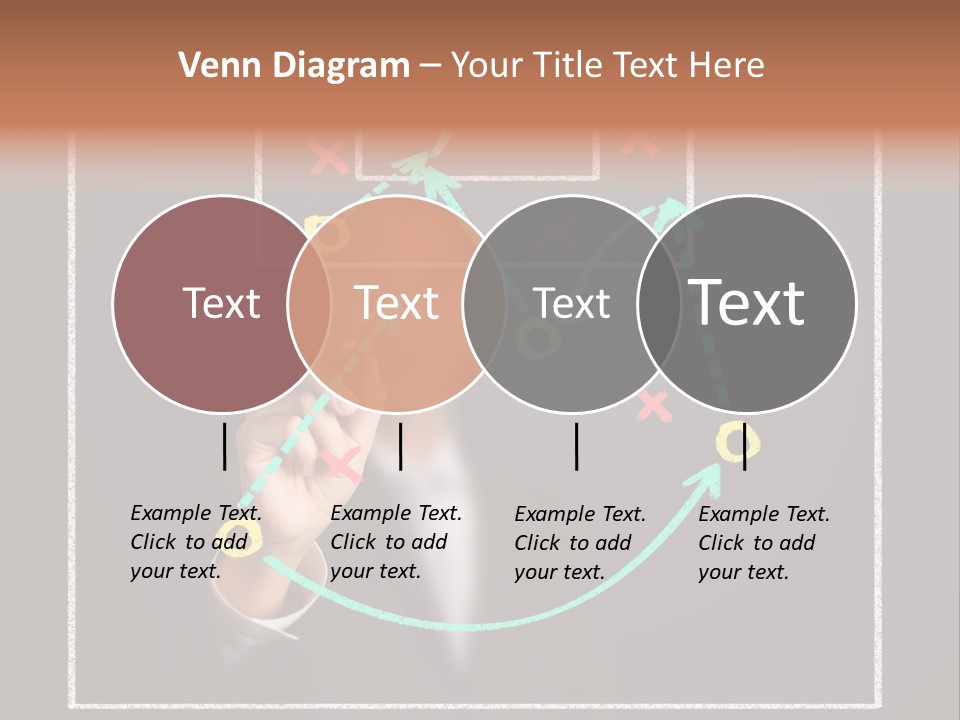 A Man Drawing A Soccer Field On A Blackboard PowerPoint Template