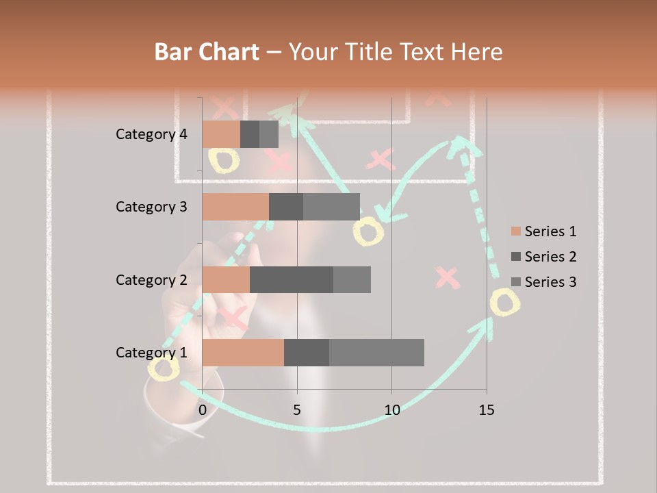 A Man Drawing A Soccer Field On A Blackboard PowerPoint Template