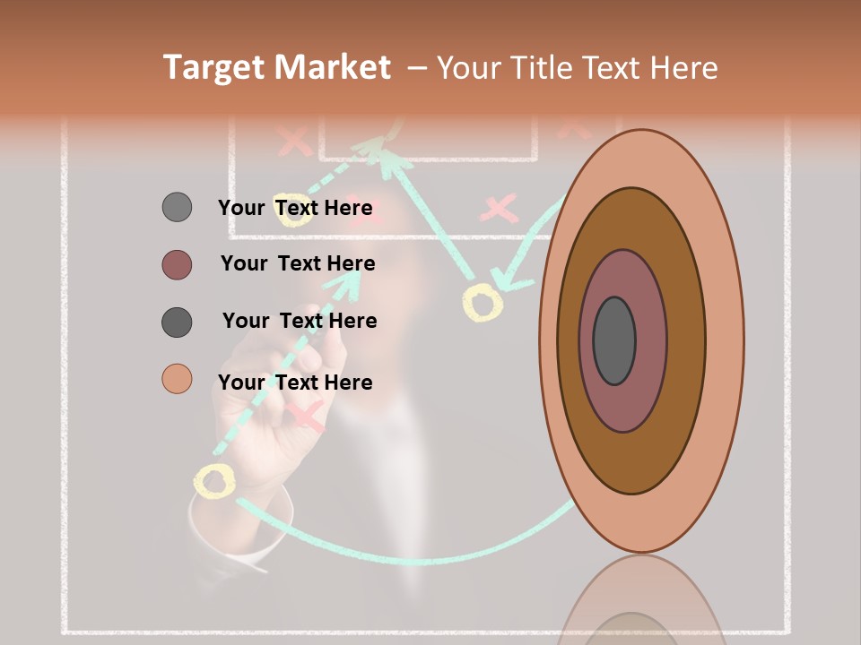 A Man Drawing A Soccer Field On A Blackboard PowerPoint Template