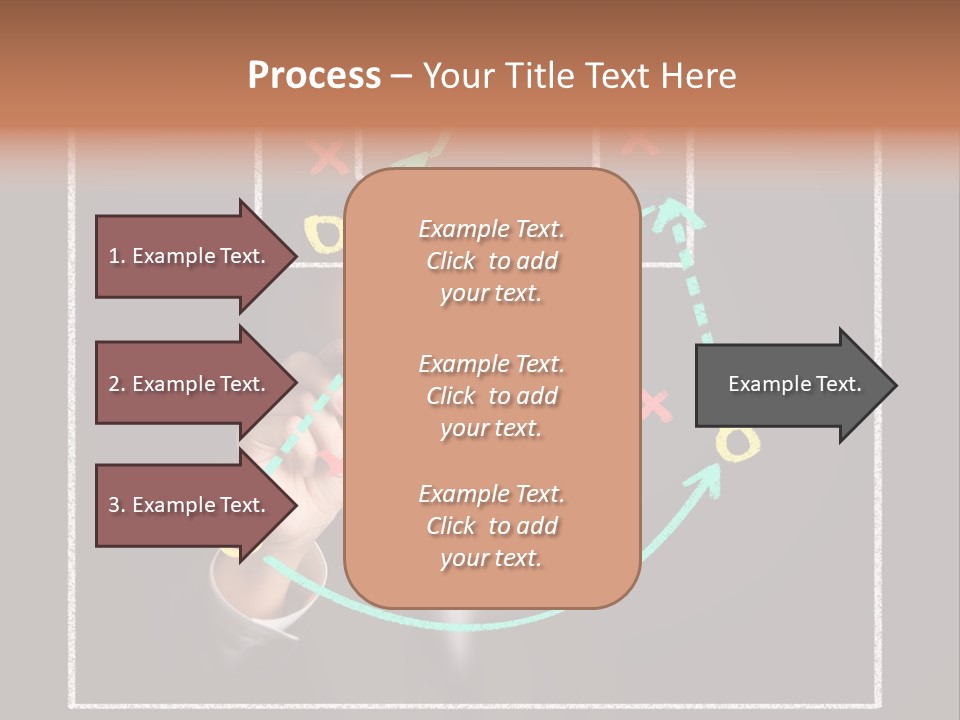 A Man Drawing A Soccer Field On A Blackboard PowerPoint Template