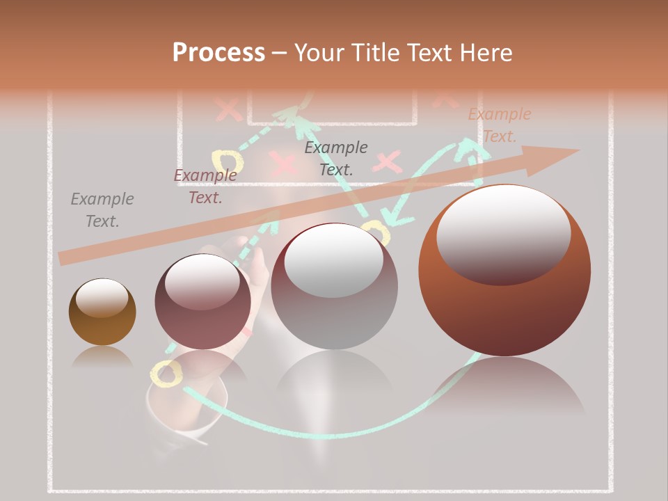 A Man Drawing A Soccer Field On A Blackboard PowerPoint Template
