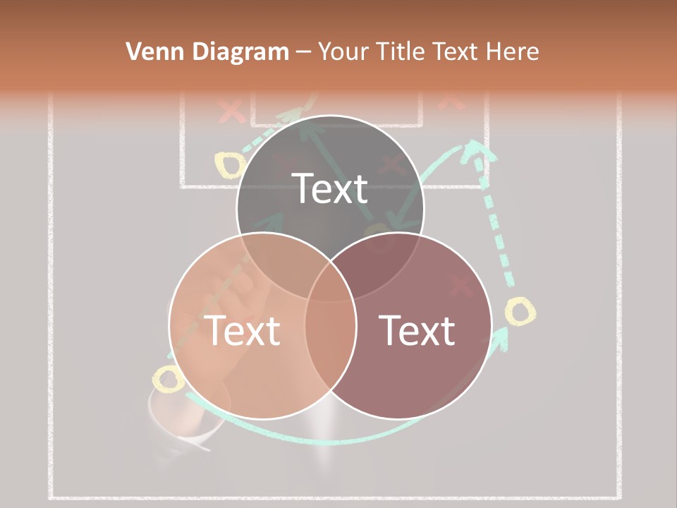 A Man Drawing A Soccer Field On A Blackboard PowerPoint Template